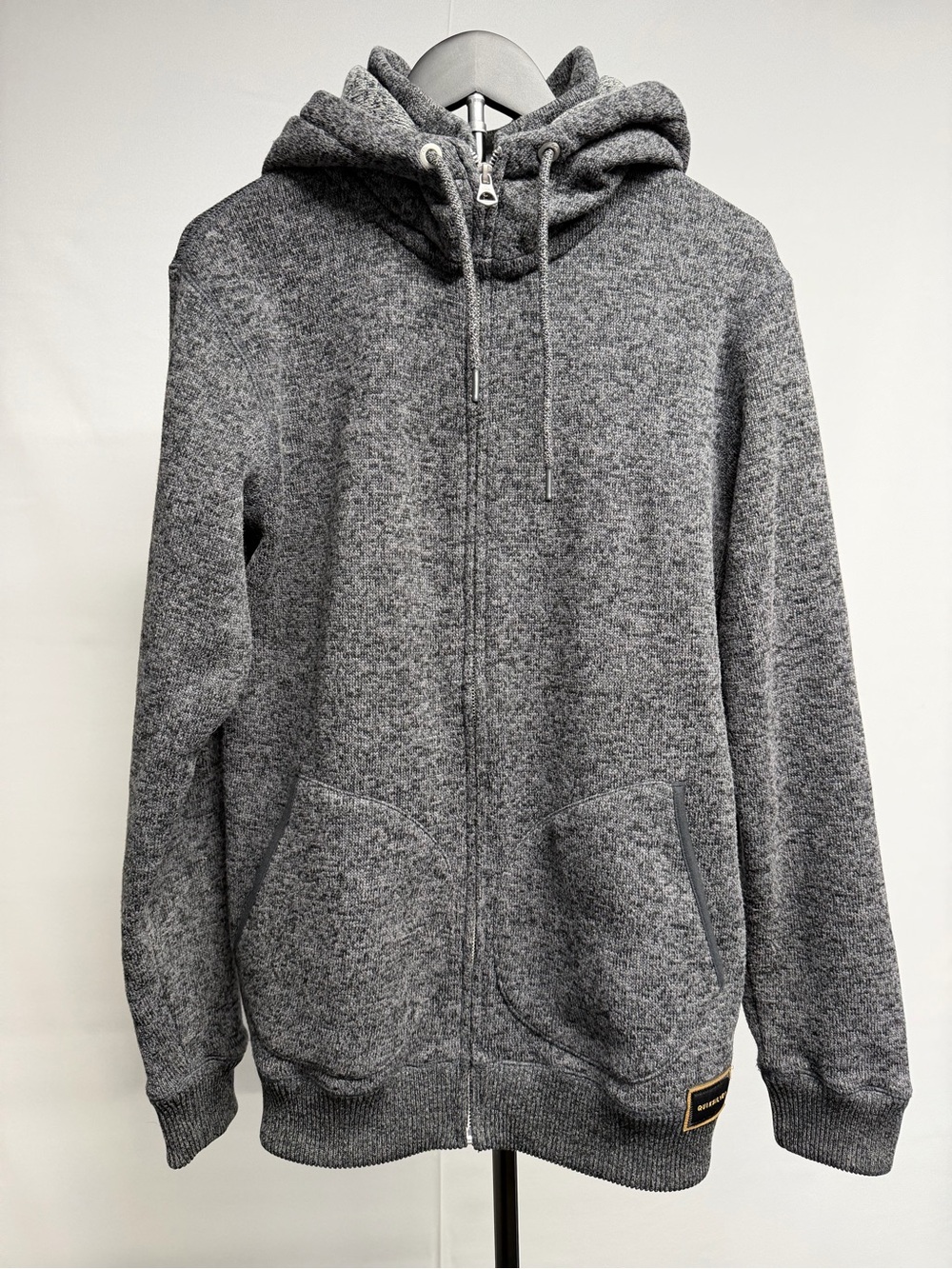 Quiksilver Men's Charcoal Heather Gray Full-Zip Hoodie